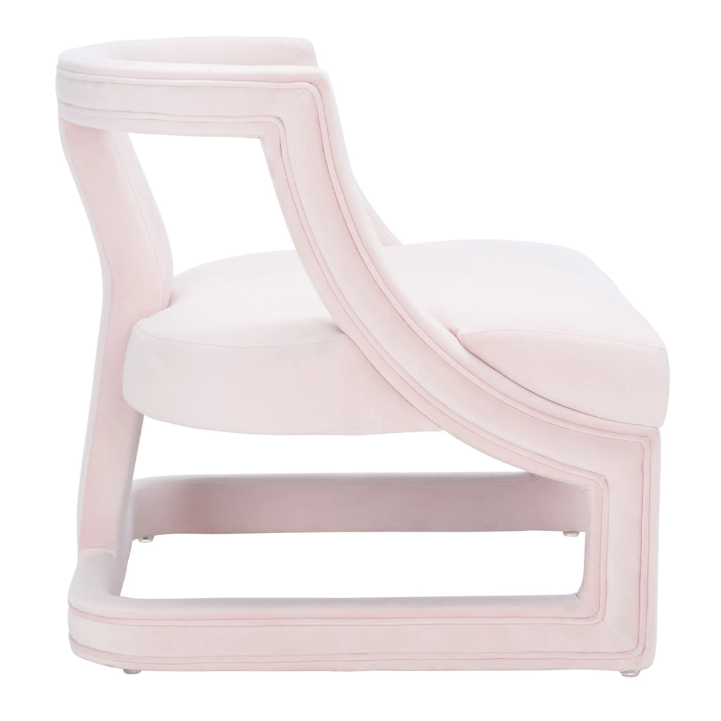 Light Pink Upholstered Accent Chairs A387714