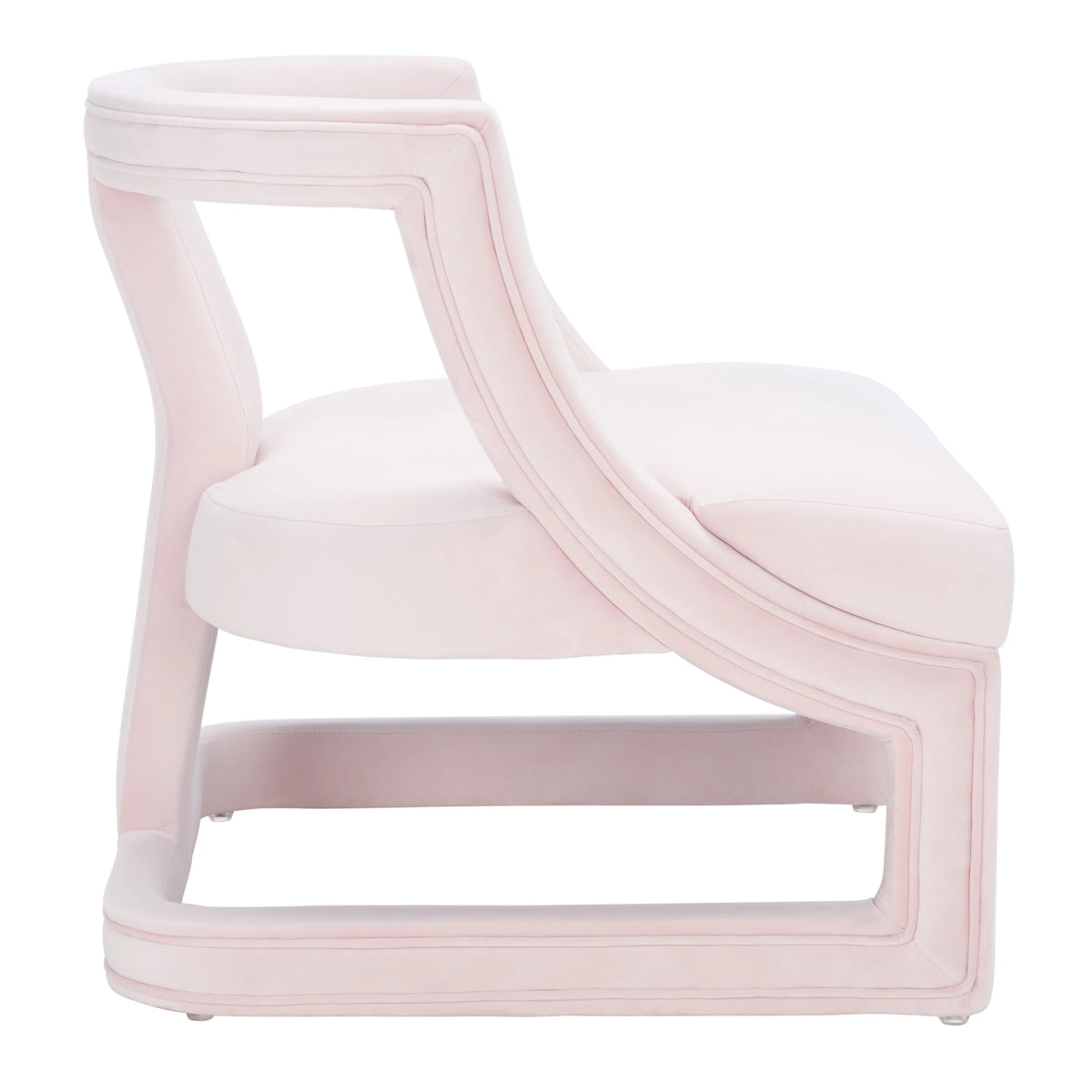 Light Pink Upholstered Accent Chairs A387714