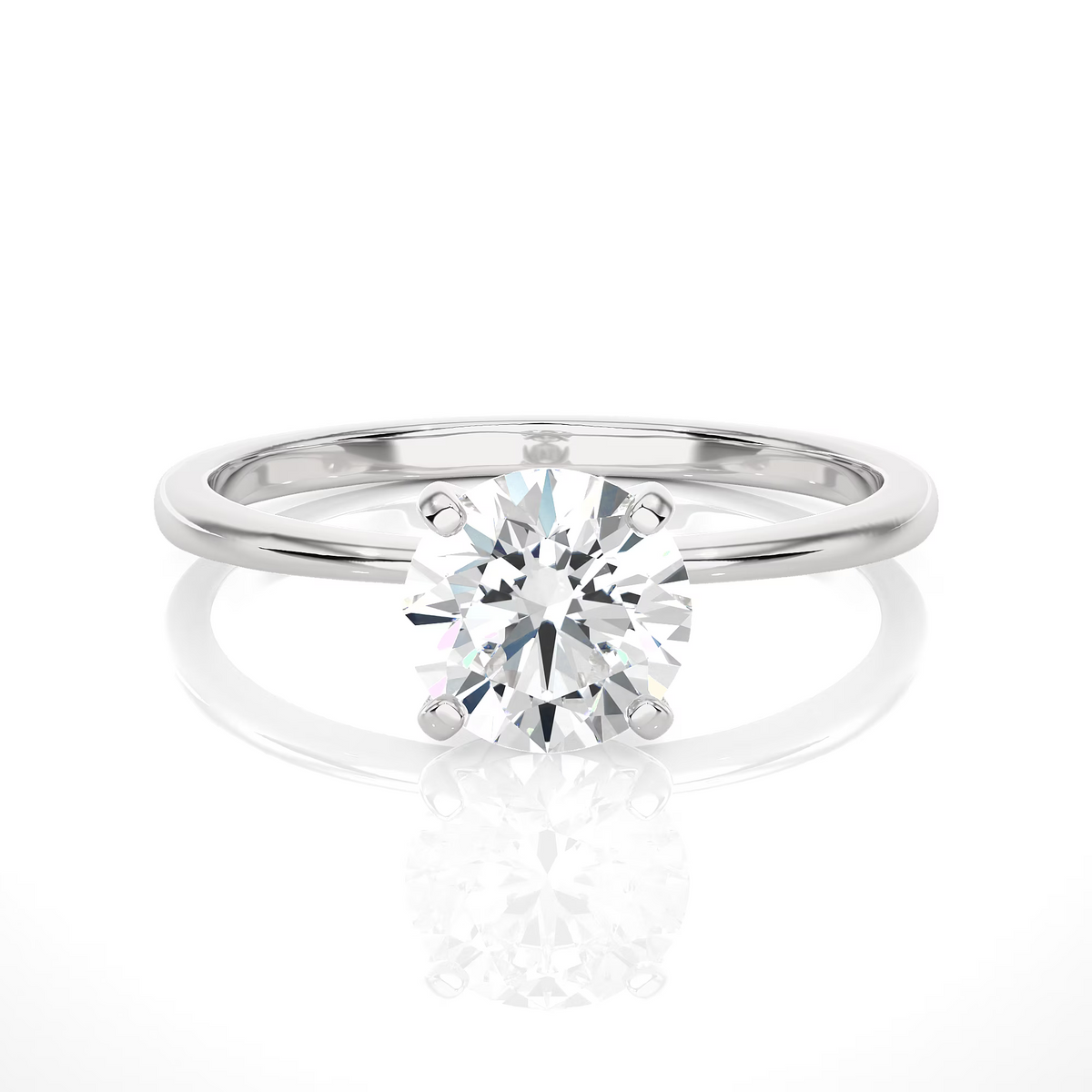 14k White Gold Solitaire Engagement Ring Q692831