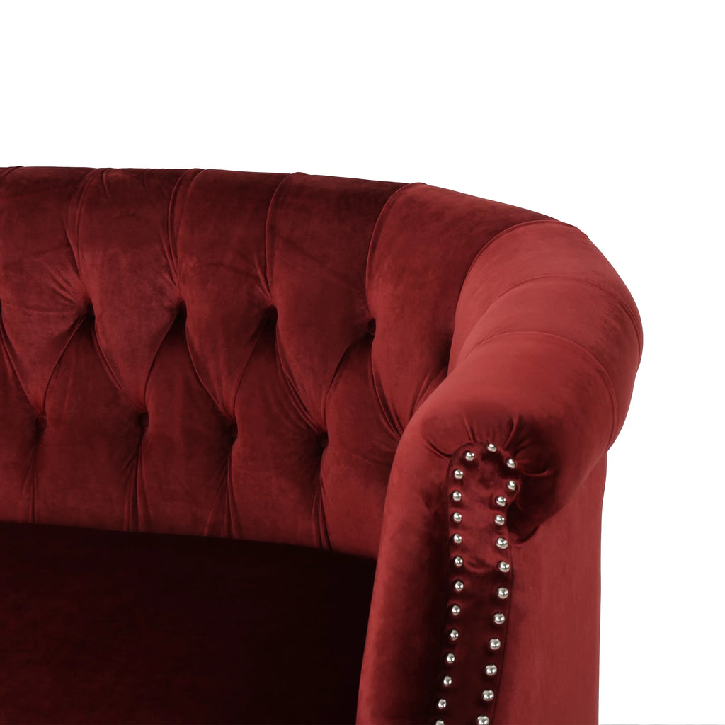 Tufted Chesterfield Velvet Loveseat P88981