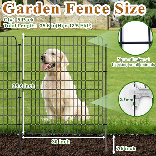 36 in x 25 ft Decorative Metal Garden Fence W8992