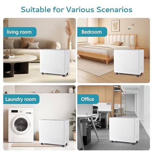 4500 Sq.Ft Energy Star Dehumidifier with Drain Hose, 50 Pint to 110 Pint Dehumidifier with 1.59 Gallon Water Tank W368