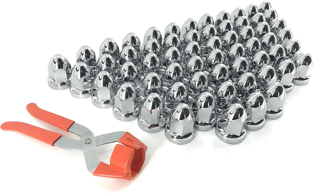 Plastic Lug Nut Cover, 33mm, flanged, 60pcs Pack of 2 A986426