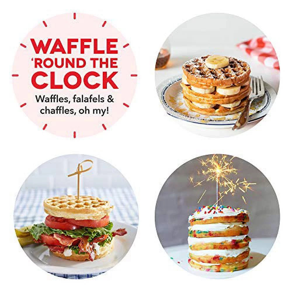 Mini Waffle Maker Machine, 4 Inch, White Rainbow K50675