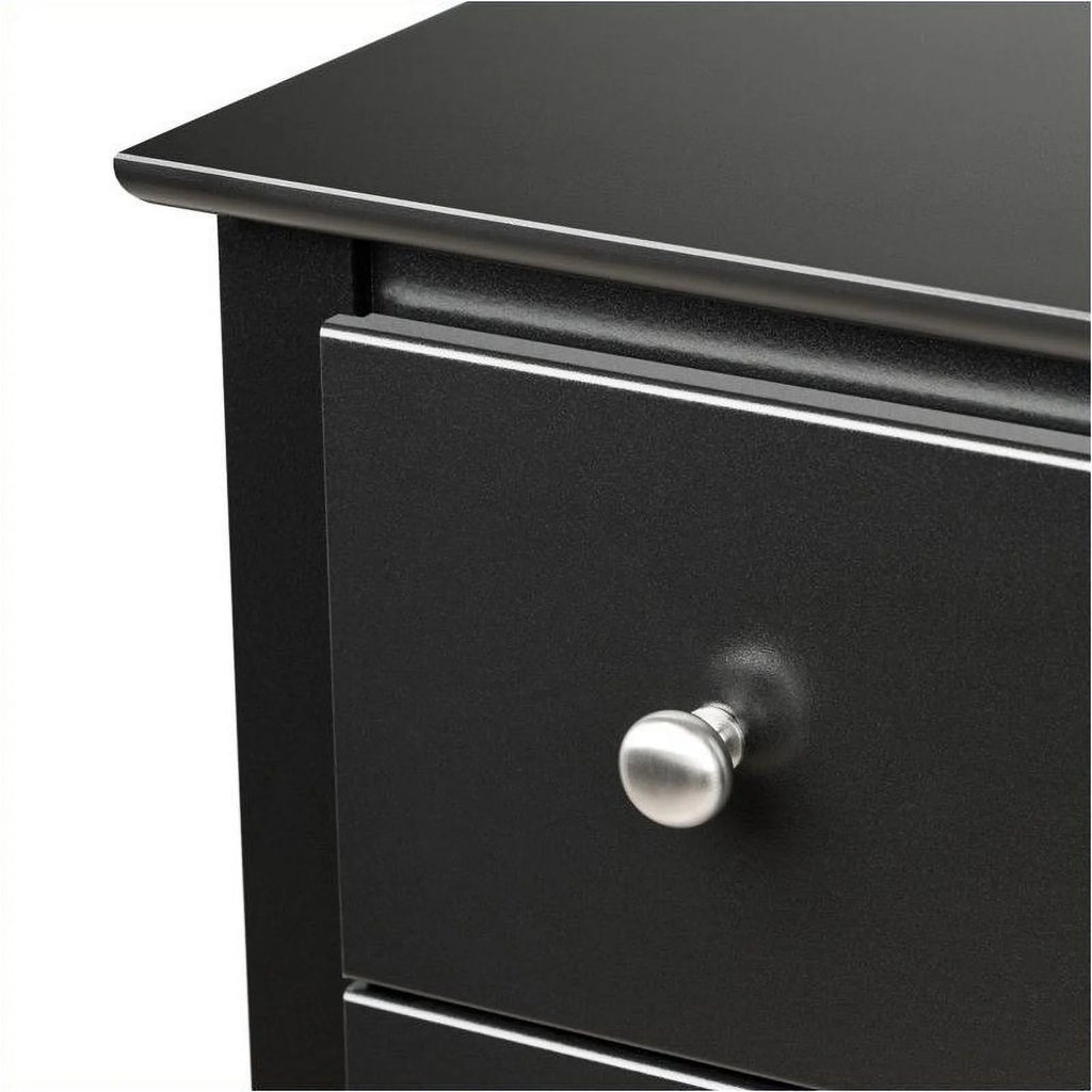 Black 6 Drawers Composite Wood Bedroom Chest T49028