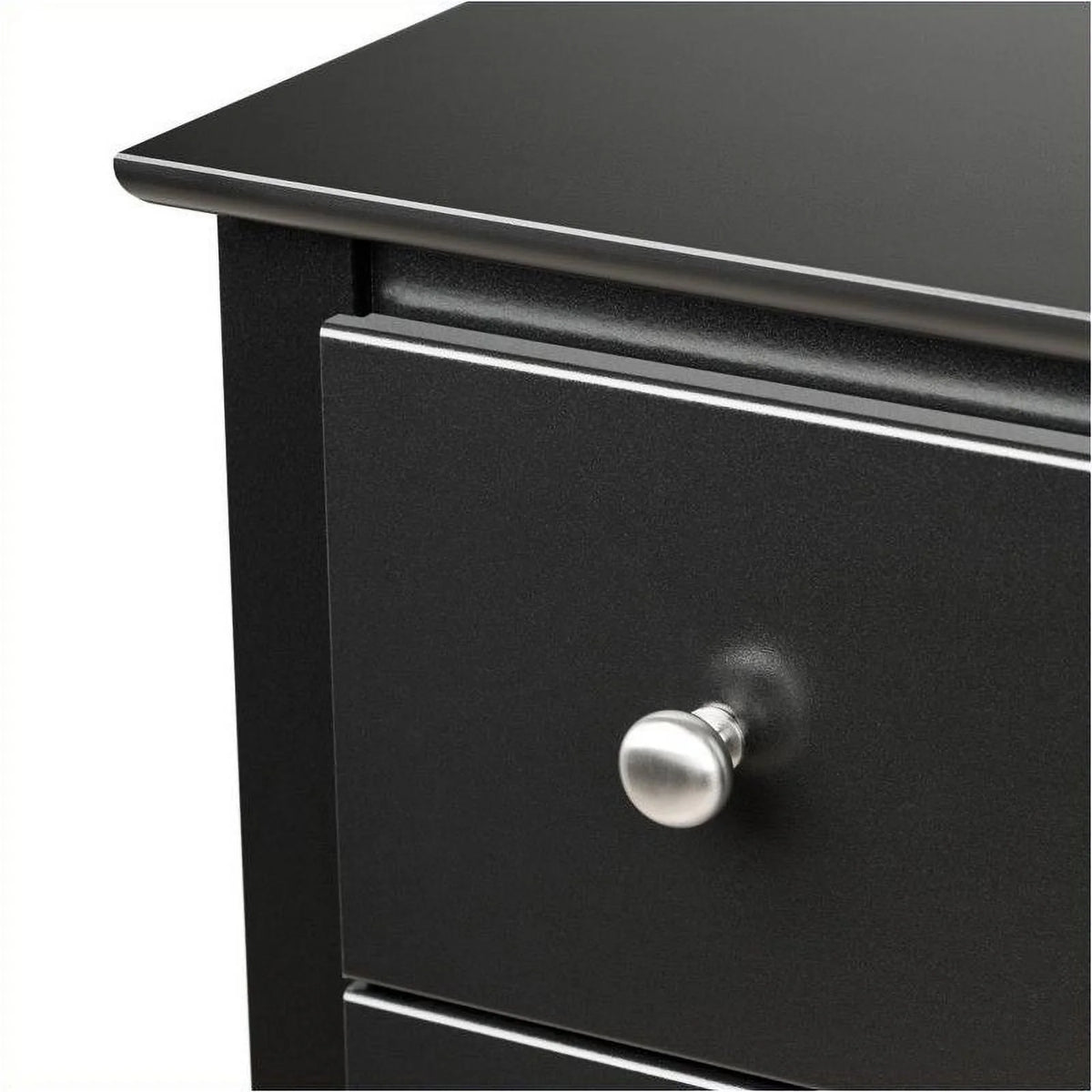 Black 6 Drawers Composite Wood Bedroom Chest T49028