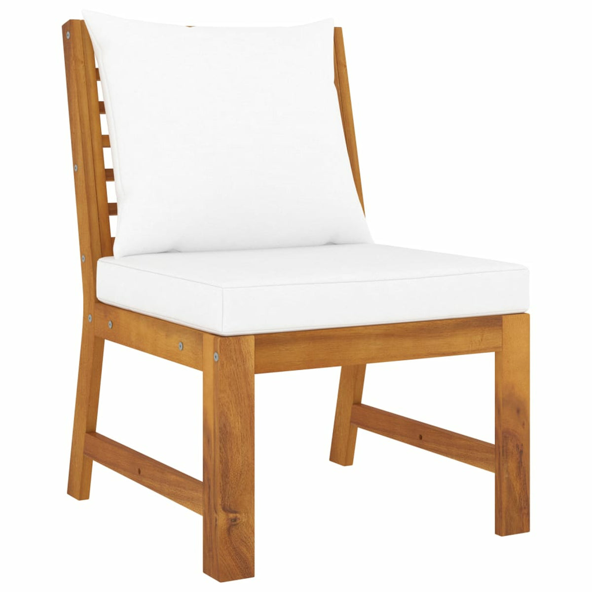 6 Piece Patio Lounge Set with Cushions Acacia Wood Outdoor Sectional Set R73497