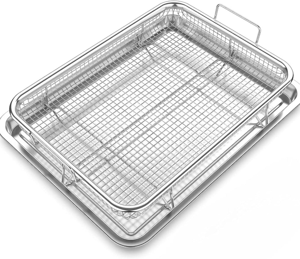 Stainless Steel Air Fryer Basket and Tray Set, 15.4" x 11.5" I764475