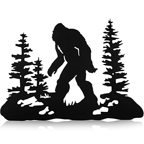 Vintage Metal Sasquatch Wall Sign (Black) O281