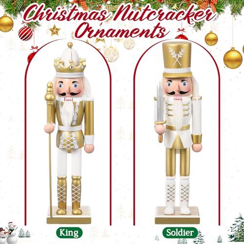 12'' Traditional Painted Wooden Nutcracker Soldier Figure Decor N3043