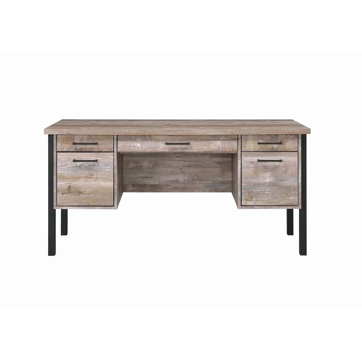 Weathered Oak 4-Drawer Office Desk H512013