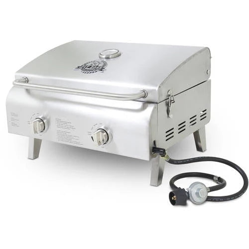 2-Burner Portable Gas Grill Stainless Steel Y32264