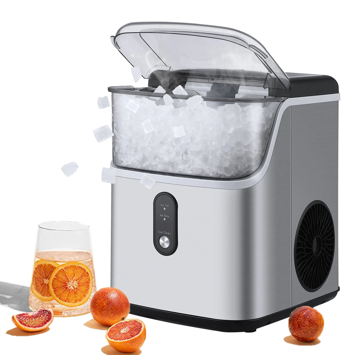 35Lbs/24H Chewable Nugget Ice Maker Countertop with Ice Scoop R363779