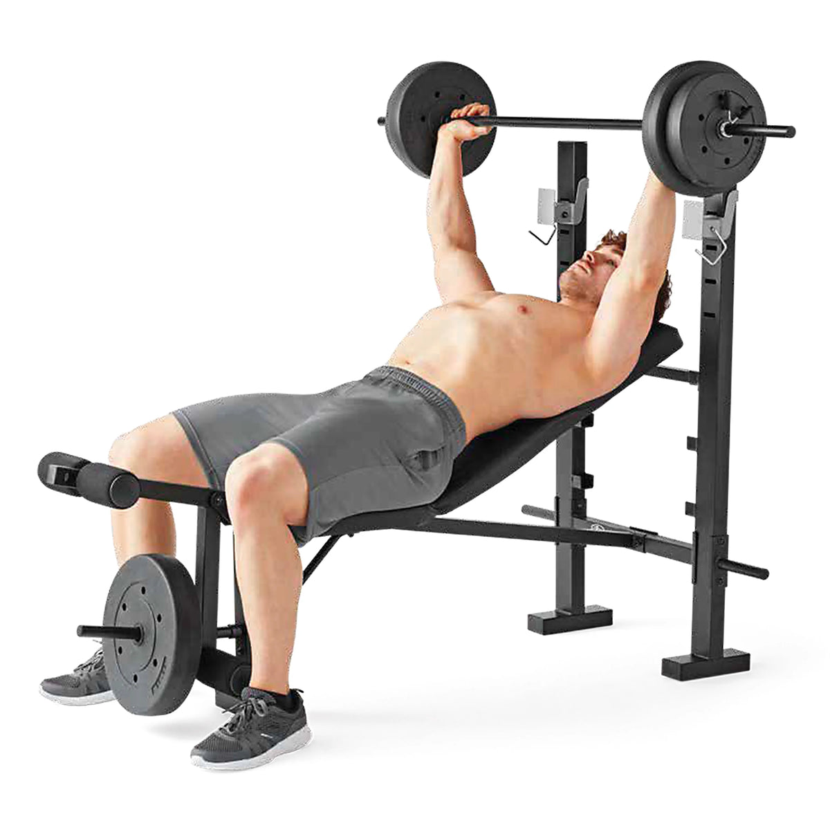 Standard Bench & Rack Combo with Leg Press I218