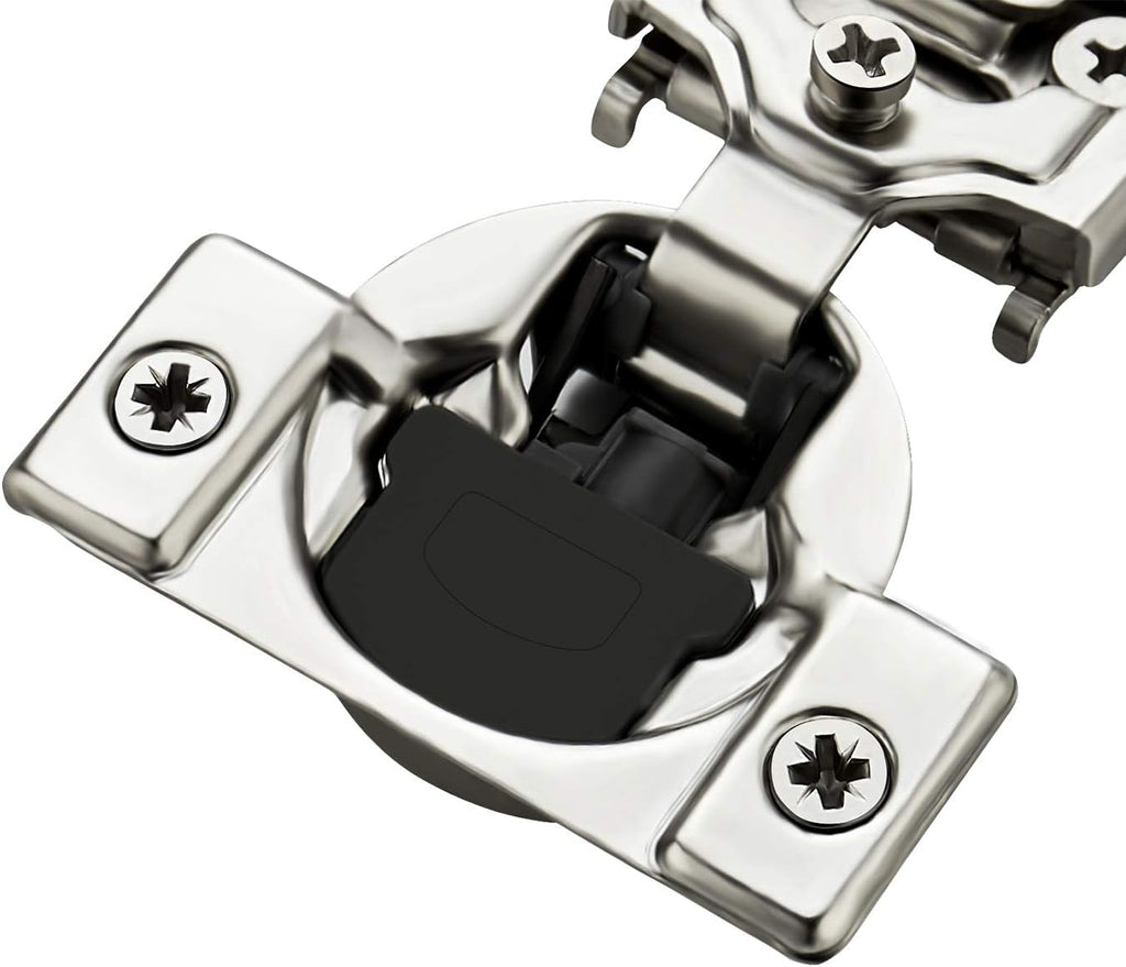 12 Pack 6 Pairs 1/2 inch Overlay Soft Close Hinges Satin Nickel Stainless Steel Concealed Hinge Z341158