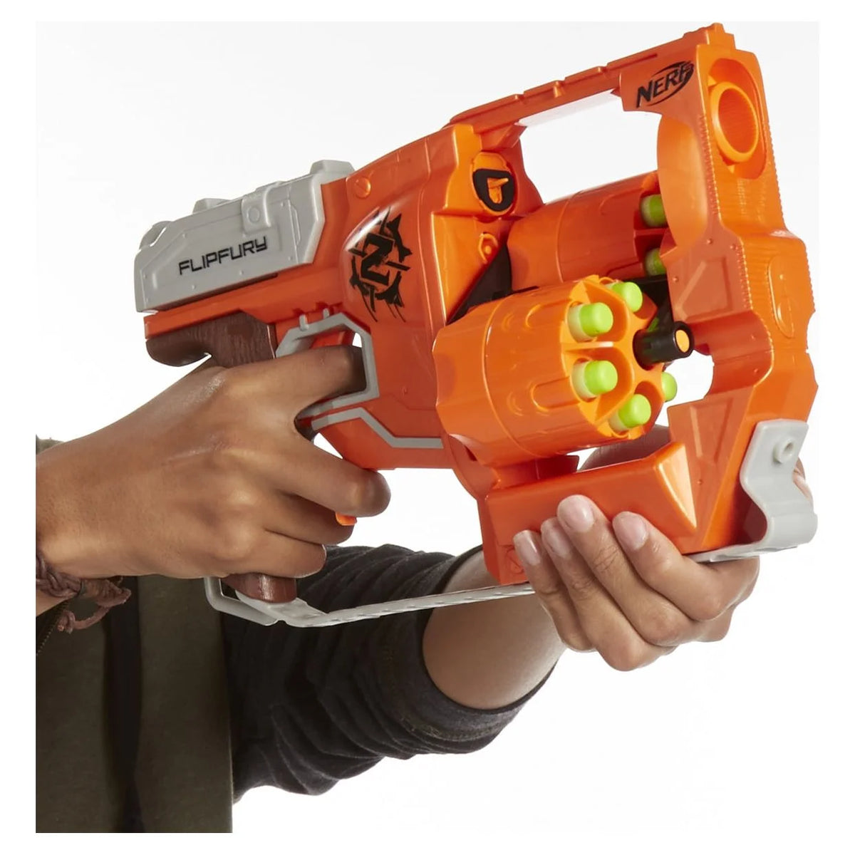 Nerf Zombie Strike Toy Blaster with 2 Flipping Drums and 12 Elite Darts K344