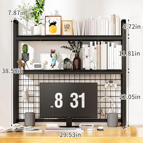 2-Tier Wood Desktop Bookshelf P500