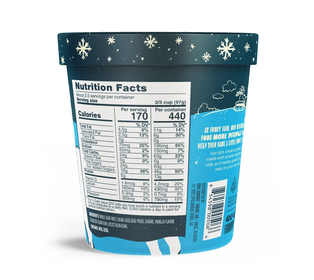 14 oz. Vanilla Snowflake Ice Cream 8 pack H109