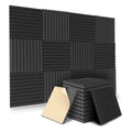 12 Pack Self-Adhesive Acoustic Panels Black V70102