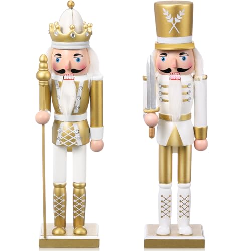 12'' Traditional Painted Wooden Nutcracker Soldier Figure Decor N3043
