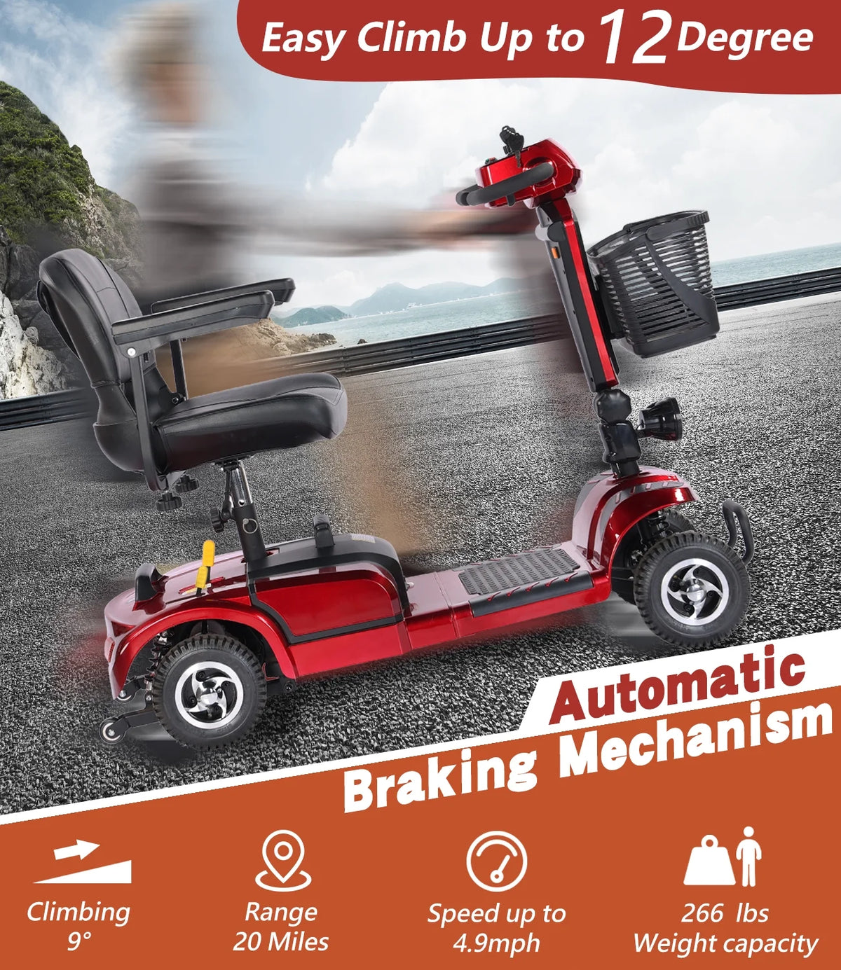 4 Wheel Mobility Scooter B345