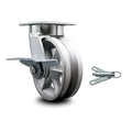 6 inch Semi Steel Wheel Caster with Brake and Swivel Lock U415