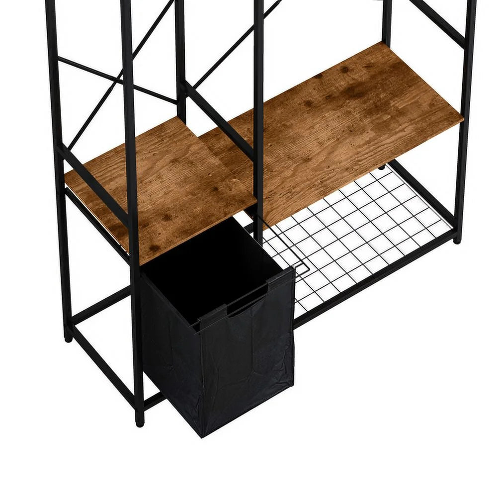 Portable Freestanding Clothing Rack with Oxford Cloth Storage Bag K524774