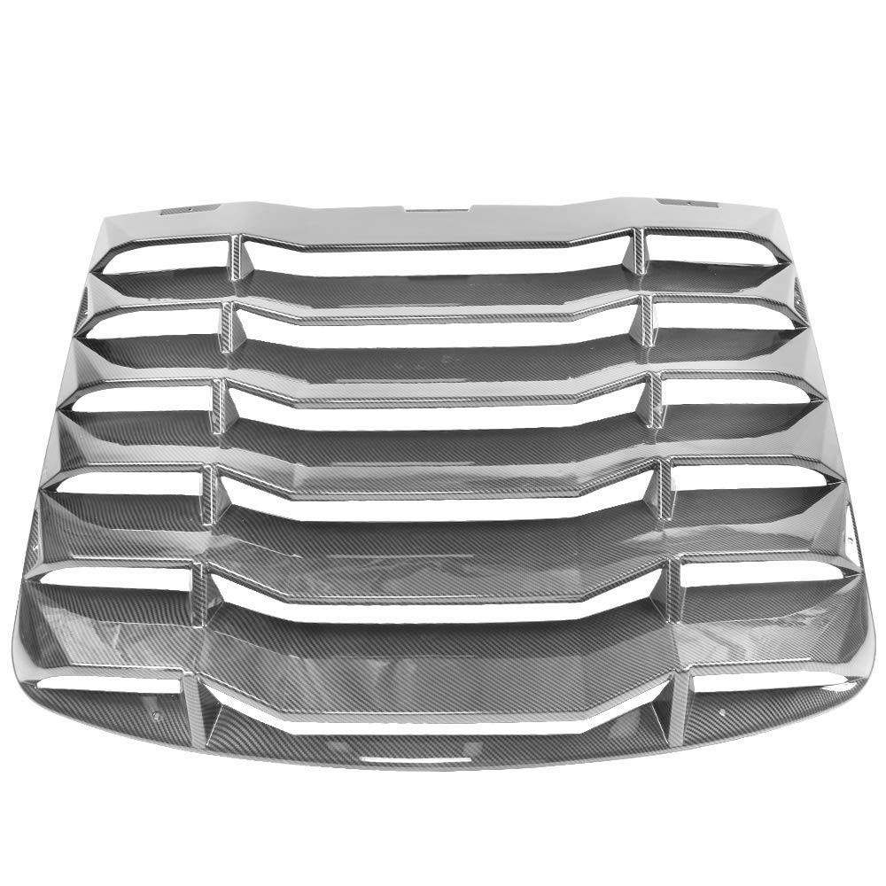 Rear Window Louver ABS Plastic Carbon Fiber Print Sun Shade E58213