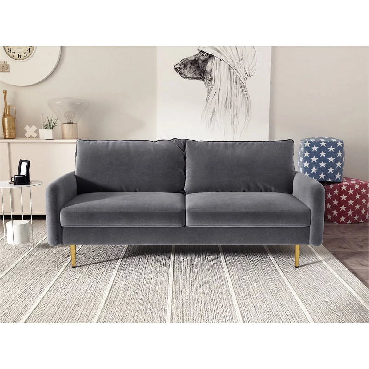 Velvet Living Room Sofa and Loveseat Set I3285