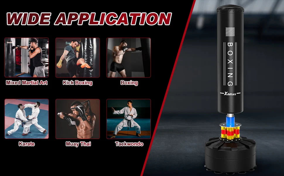 Punching Bag with Stand 70''-205lbs Freestanding L825403