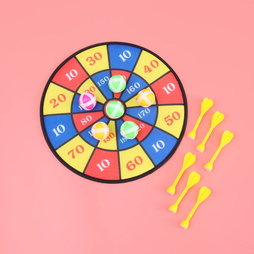 Flocking Dart Board with 4pcs Darts Dartboard Set F251137