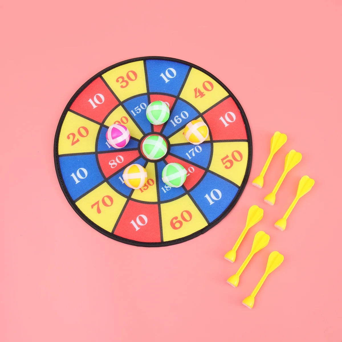 Flocking Dart Board with 4pcs Darts Dartboard Set F251137