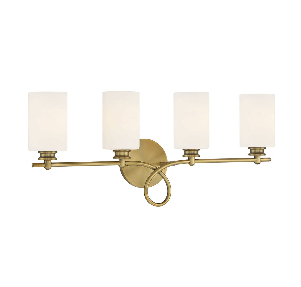 4 Light Warm Brass Bath Bar T12792