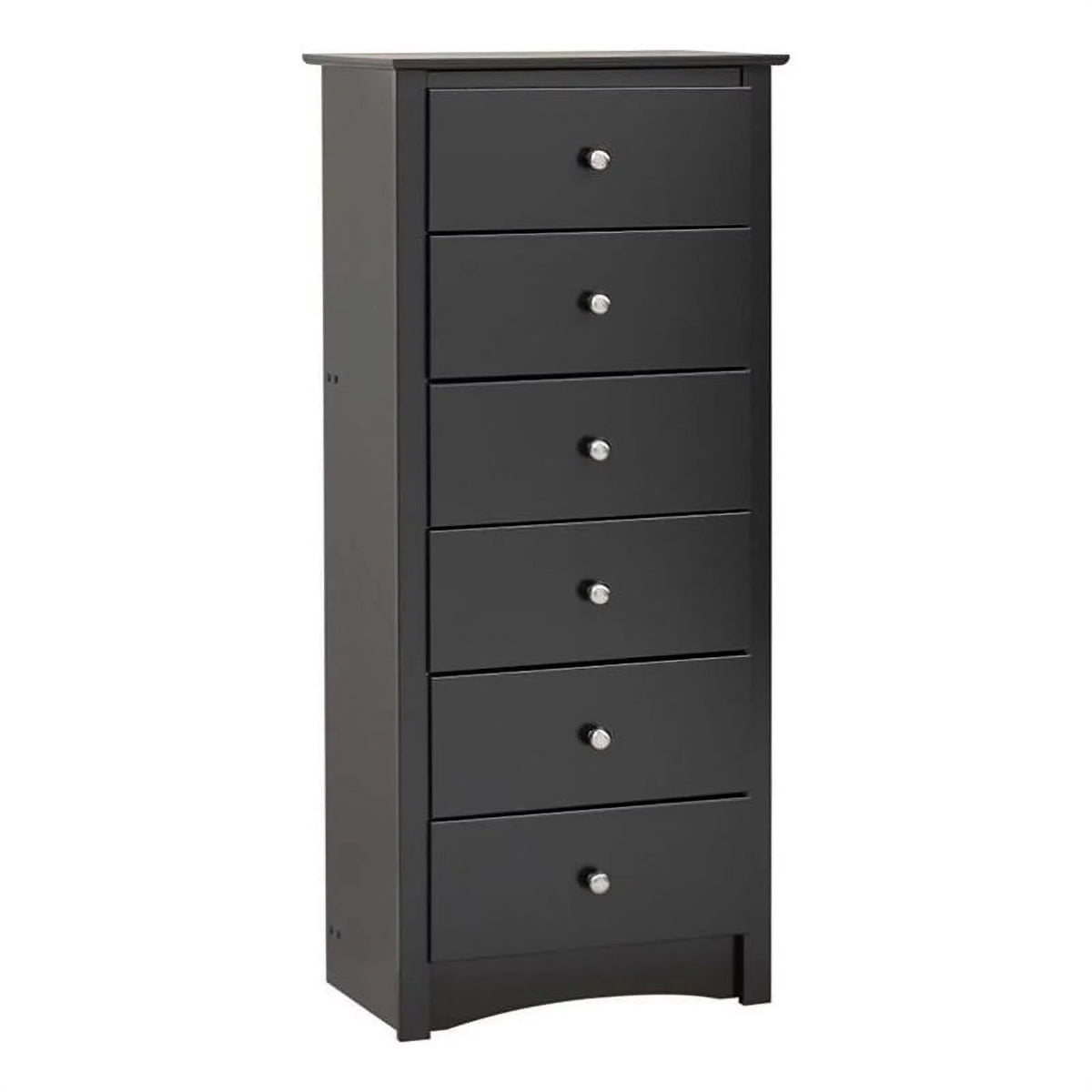 Black 6 Drawers Composite Wood Bedroom Chest T49028