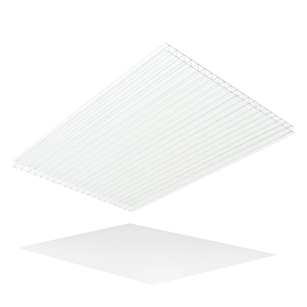 Clear Hammered Glass Multiwall Polycarbonate Sheet J111