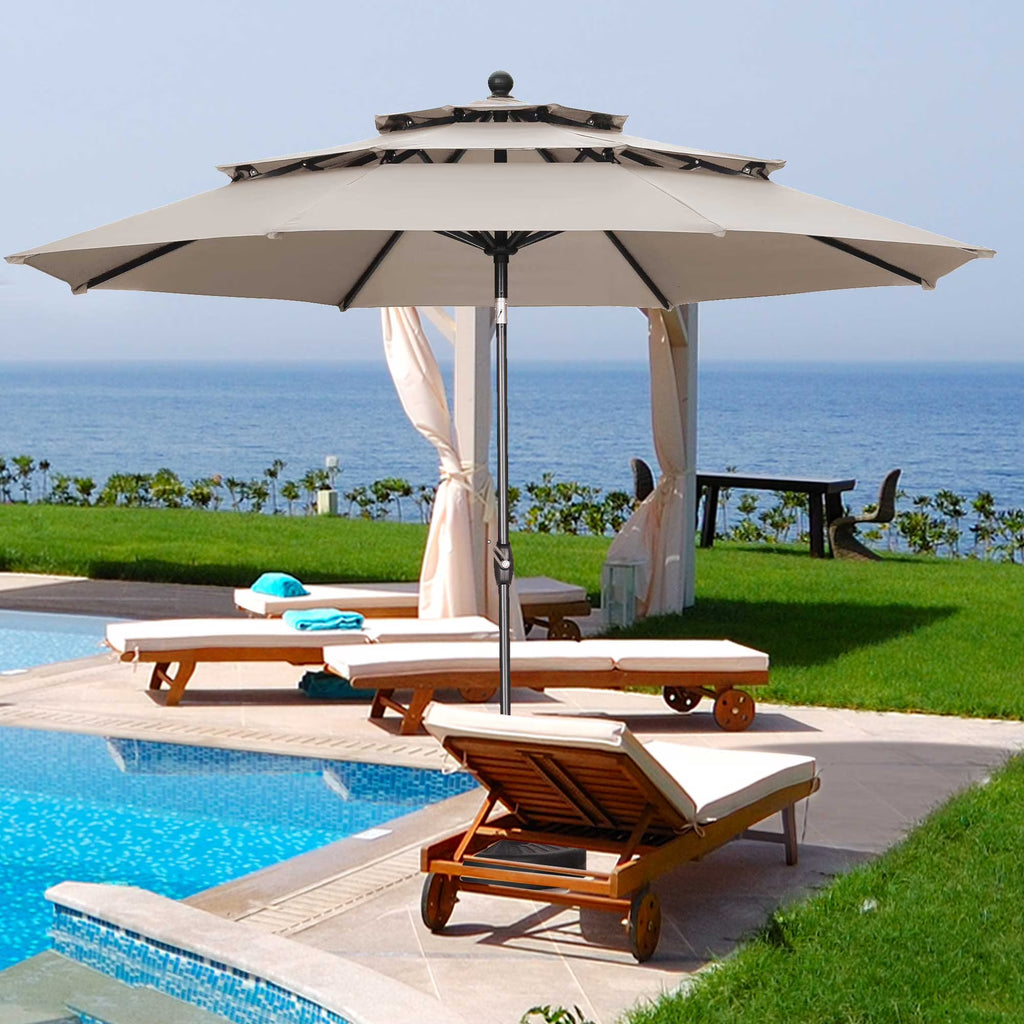 10FT Patio Umbrella with Crank and Tilt R74390