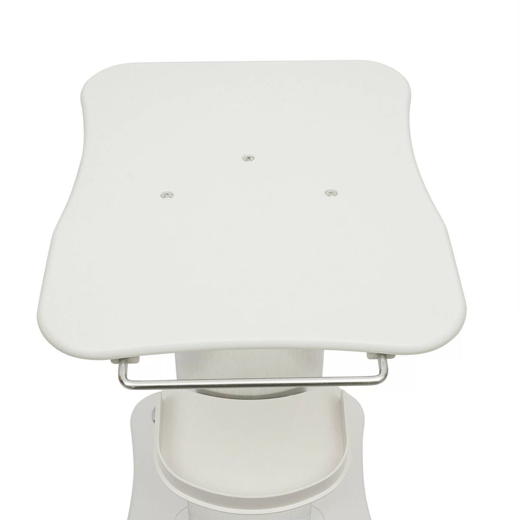 Rolling Trolley Cart Beauty Machine Stand, 4 Wheels Hair Salon Alluminum Alloy White Beauty Cart N137