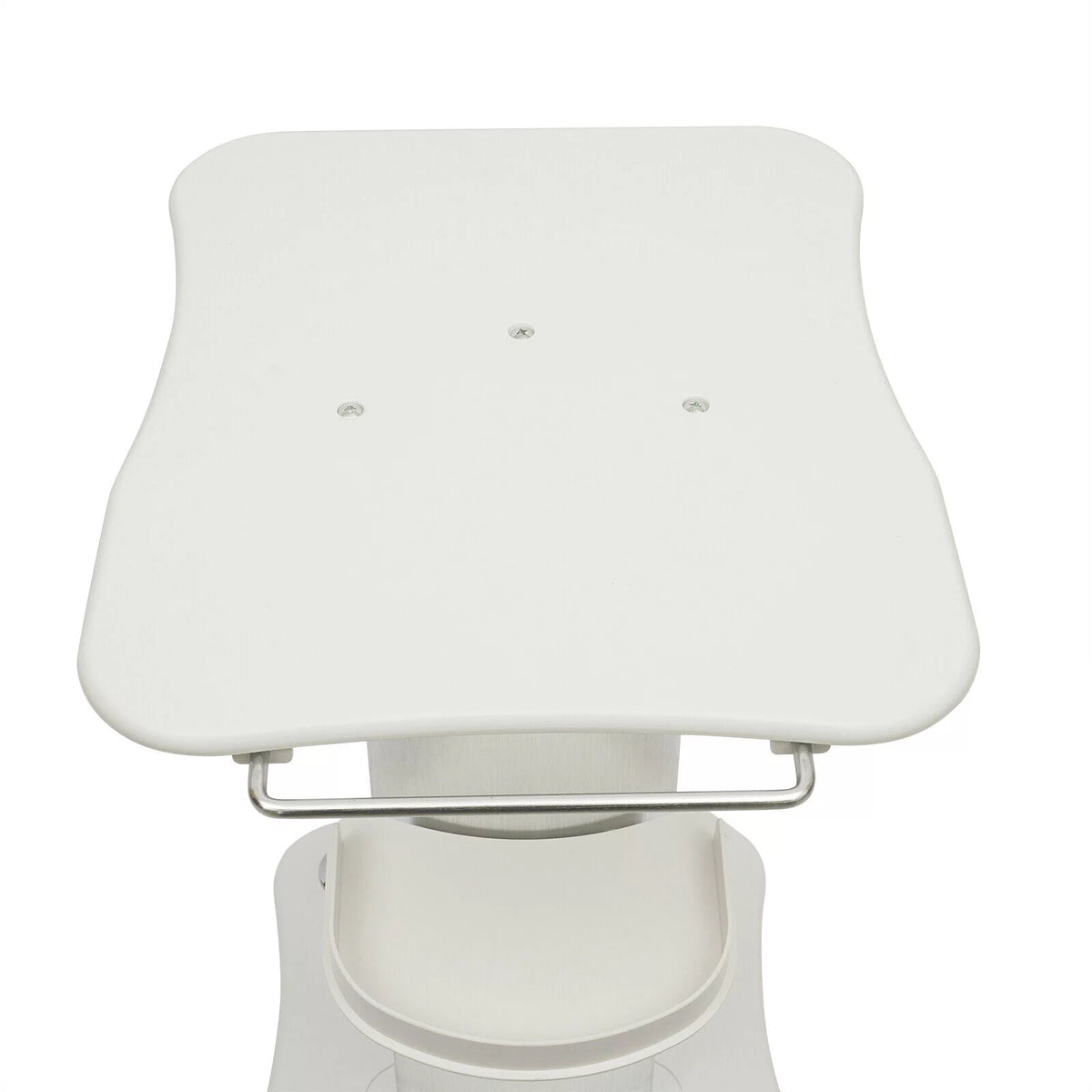 Rolling Trolley Cart Beauty Machine Stand, 4 Wheels Hair Salon Alluminum Alloy White Beauty Cart N137