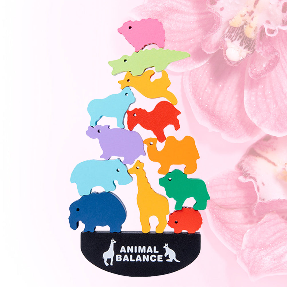 Animal Pattern Wooden Building Blocks Toy S378530