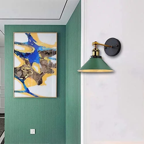 Dark Green 2-Lights Battery Wall Sconce Light Fixture K1605