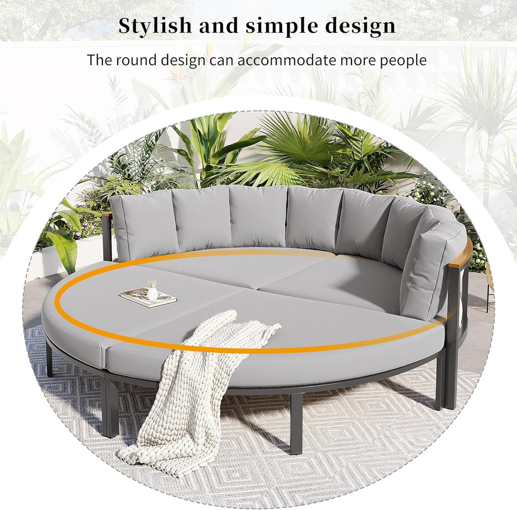 Grey Lounge Sofa Bed E9731