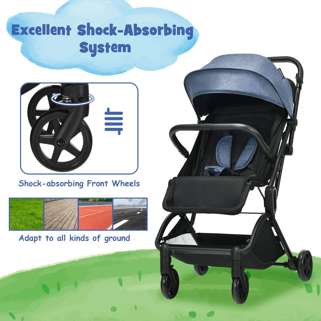 Lightweight Foldable Grey Baby Stroller L5182