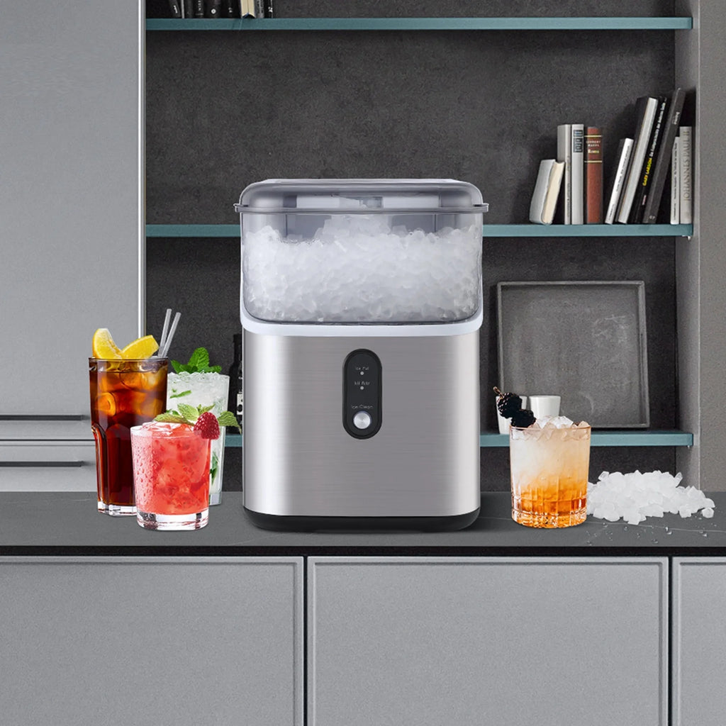 35Lbs/24H Chewable Nugget Ice Maker Countertop with Ice Scoop R363779