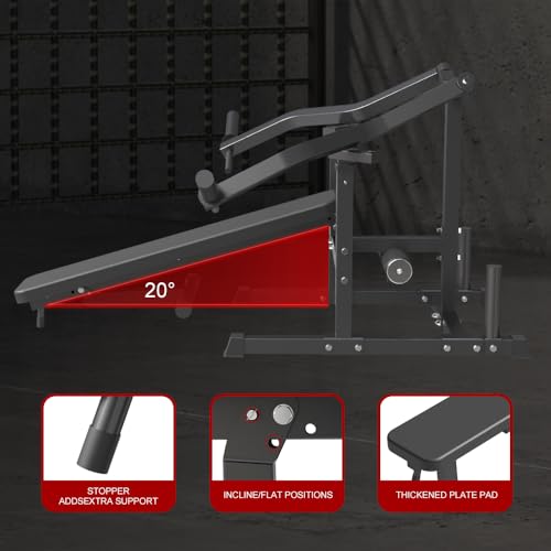 Weight Bench with 7 Adjustable Positions Flat Incline B724