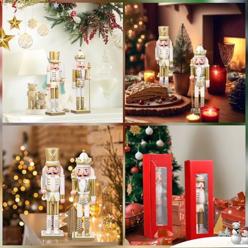 12'' Traditional Painted Wooden Nutcracker Soldier Figure Decor N3043