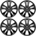 16 Matte Black Set of 4 Hub Caps X6700