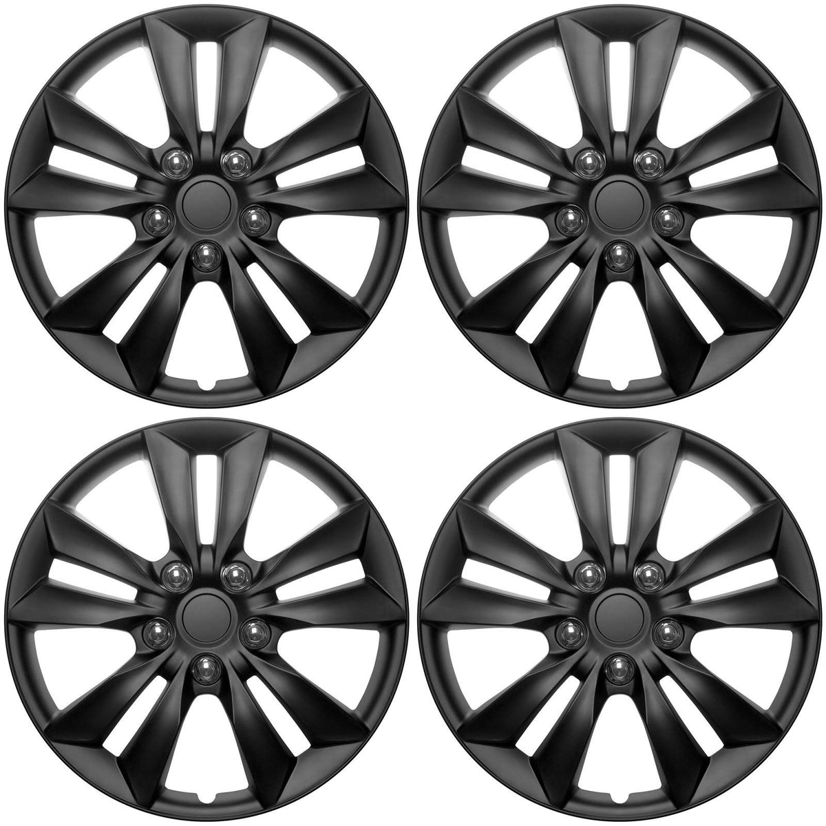 16 Matte Black Set of 4 Hub Caps X6700