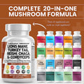 Lions Mane 3000mg 20in1 Mushroom Supplement 60 Count L7657