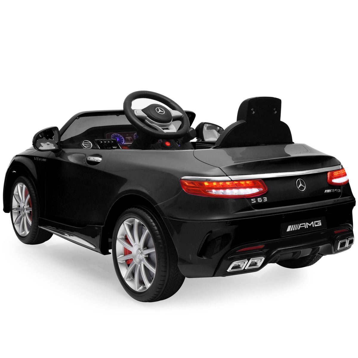 12V Kids Ride-On Car with Parent Control, MP3, 3 Speeds - Black X835
