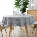 Round 60 Inch Cotton Linen Tablecloth V32712